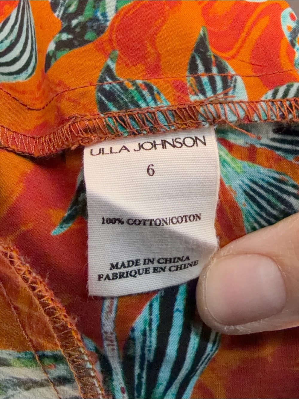 Ulla Johnson Rust Floral Midi Skirt with Teal Botanicals - Picture 10 of 10